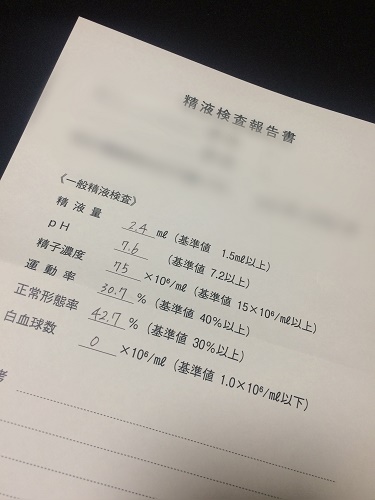 精液検査報告書
